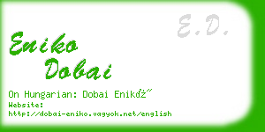 eniko dobai business card